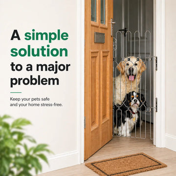 Dog Safety Gate Plus in a home doorway