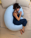 SnuggleMoon body pillow in Lunair Sky Blue cover – view 3