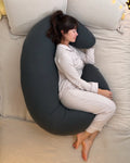SnuggleMoon body pillow in Lunair Charcoal Grey cover – view 3
