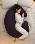 SnuggleMoon body pillow in Lunair Deep Plum cover – view 3