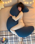 SnuggleMoon body pillow in EverMoon Indigo cover – view 2