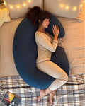 SnuggleMoon body pillow in EverMoon Indigo cover – view 3