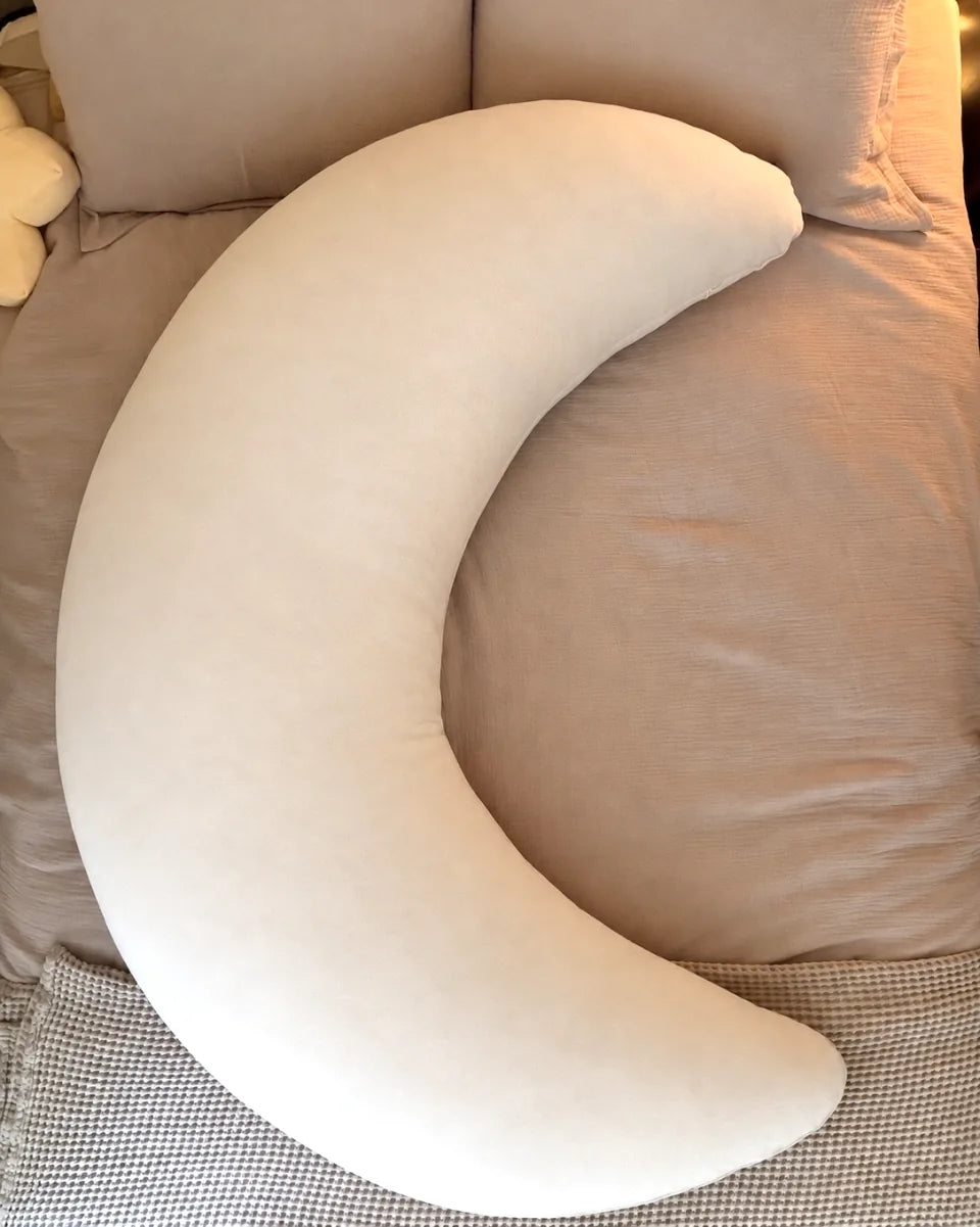 SnuggleMoon body pillow in EverMoon Ivory cover – view 4