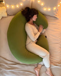 SnuggleMoon body pillow in EverMoon Moss cover – view 3