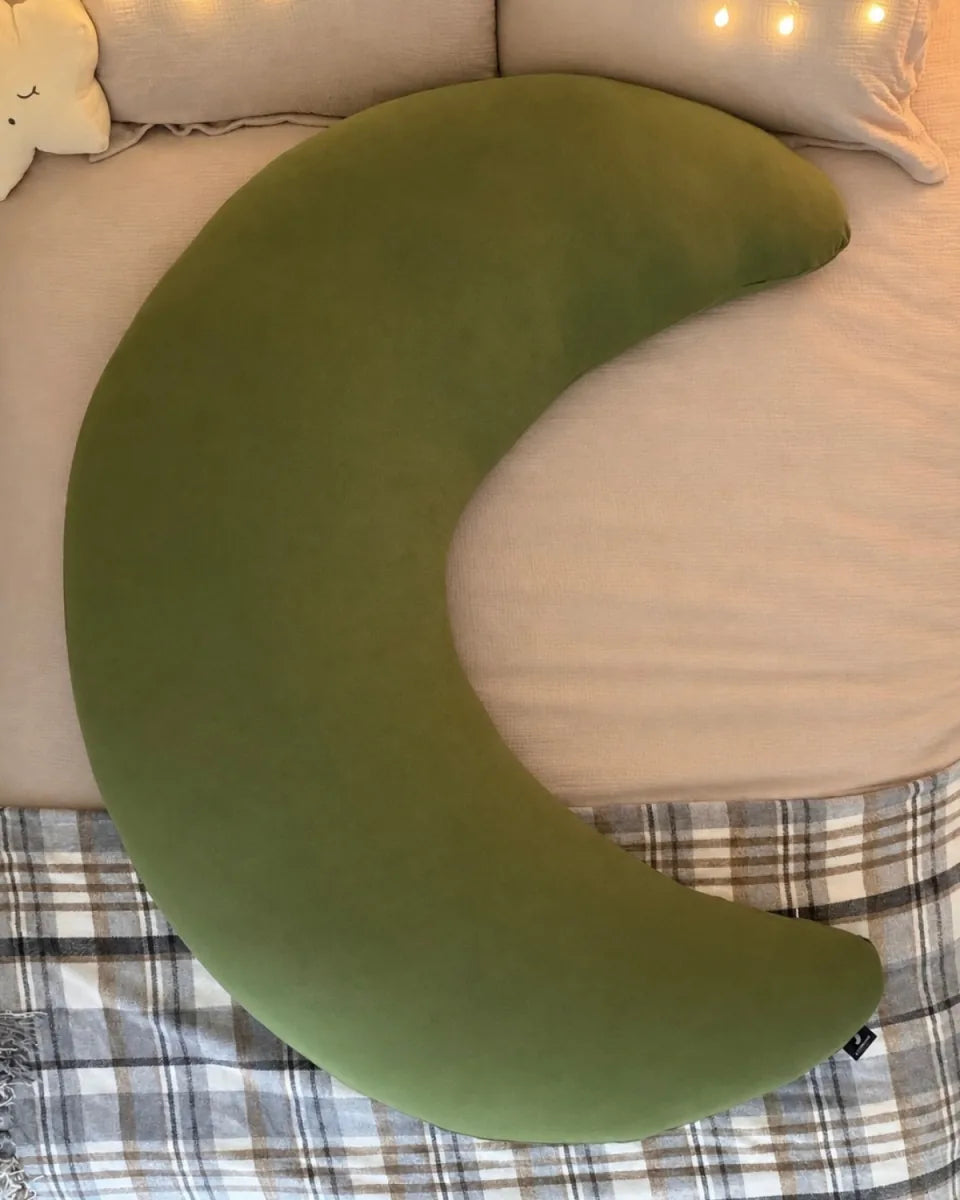 SnuggleMoon body pillow in EverMoon Moss cover – view 4