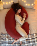 SnuggleMoon body pillow in EverMoon Rust cover – view 3
