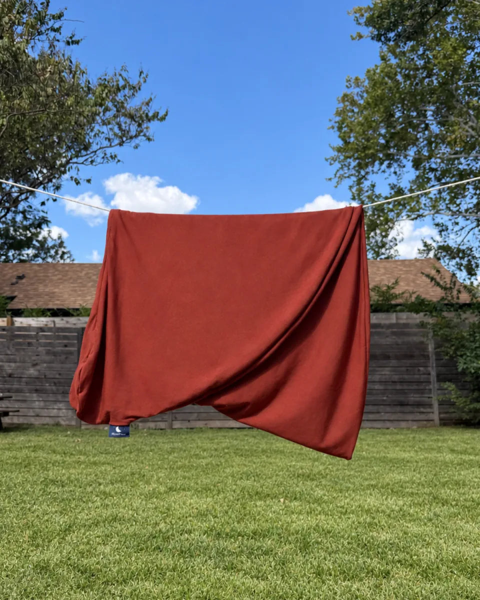 SnuggleMoon body pillow in EverMoon Rust cover – view 5