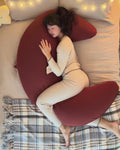 SnuggleMoon body pillow in EverMoon Rust cover – video