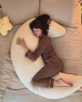 SnuggleMoon body pillow in EverMoon Ivory cover – video