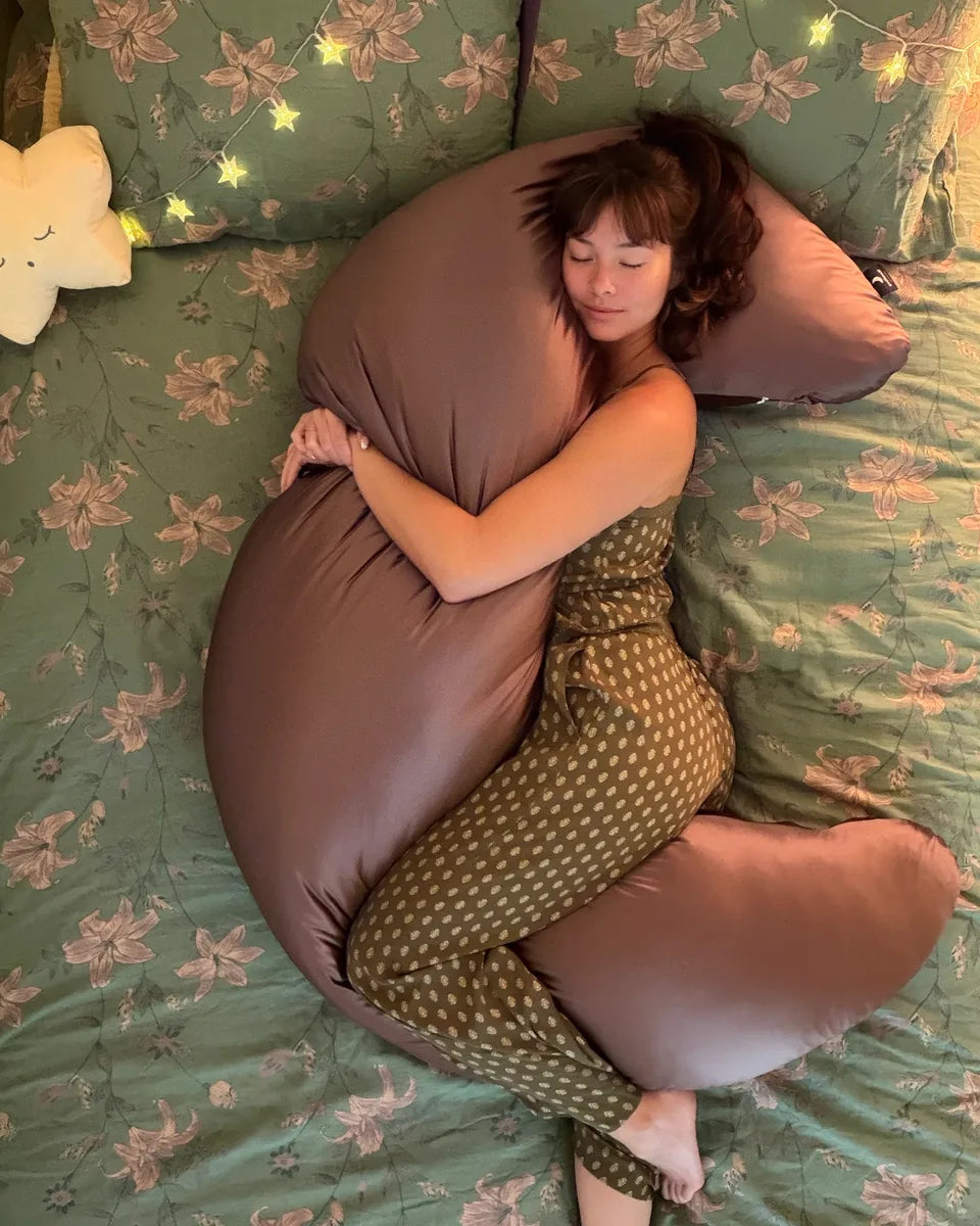 SnuggleMoon body pillow in Satin Bronze cover – view 3