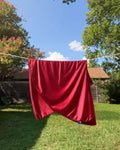 SnuggleMoon body pillow in Satin Crimson cover – view 1