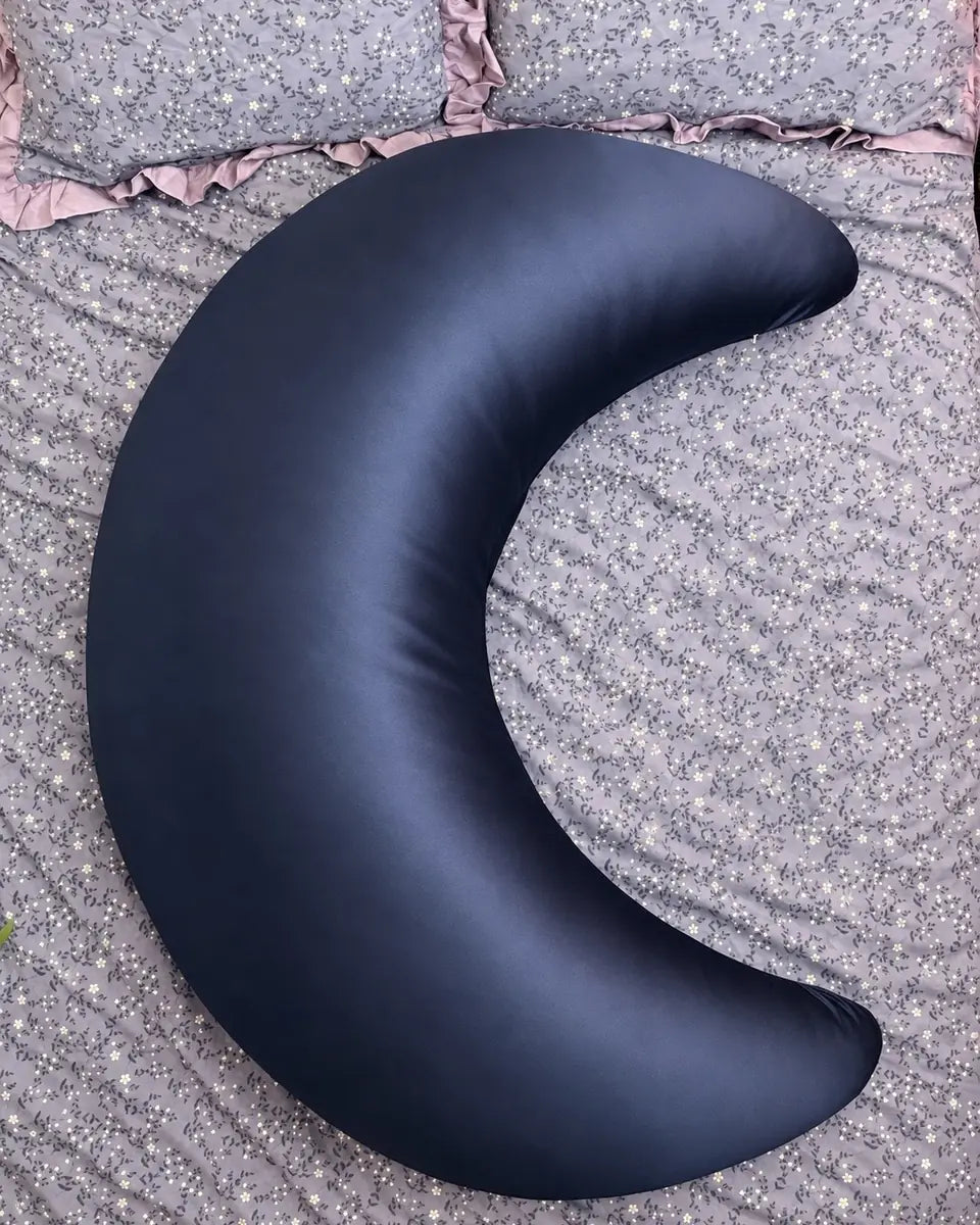 SnuggleMoon body pillow in Satin Midnight cover – view 4