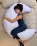 SnuggleMoon body pillow in Lunair Soft Lilac cover – view 1