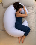 SnuggleMoon body pillow in Lunair Soft Lilac cover – view 3